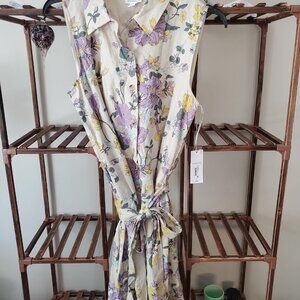 Liz Claiborne Womens Sleeveless Midi A-Line Dress
